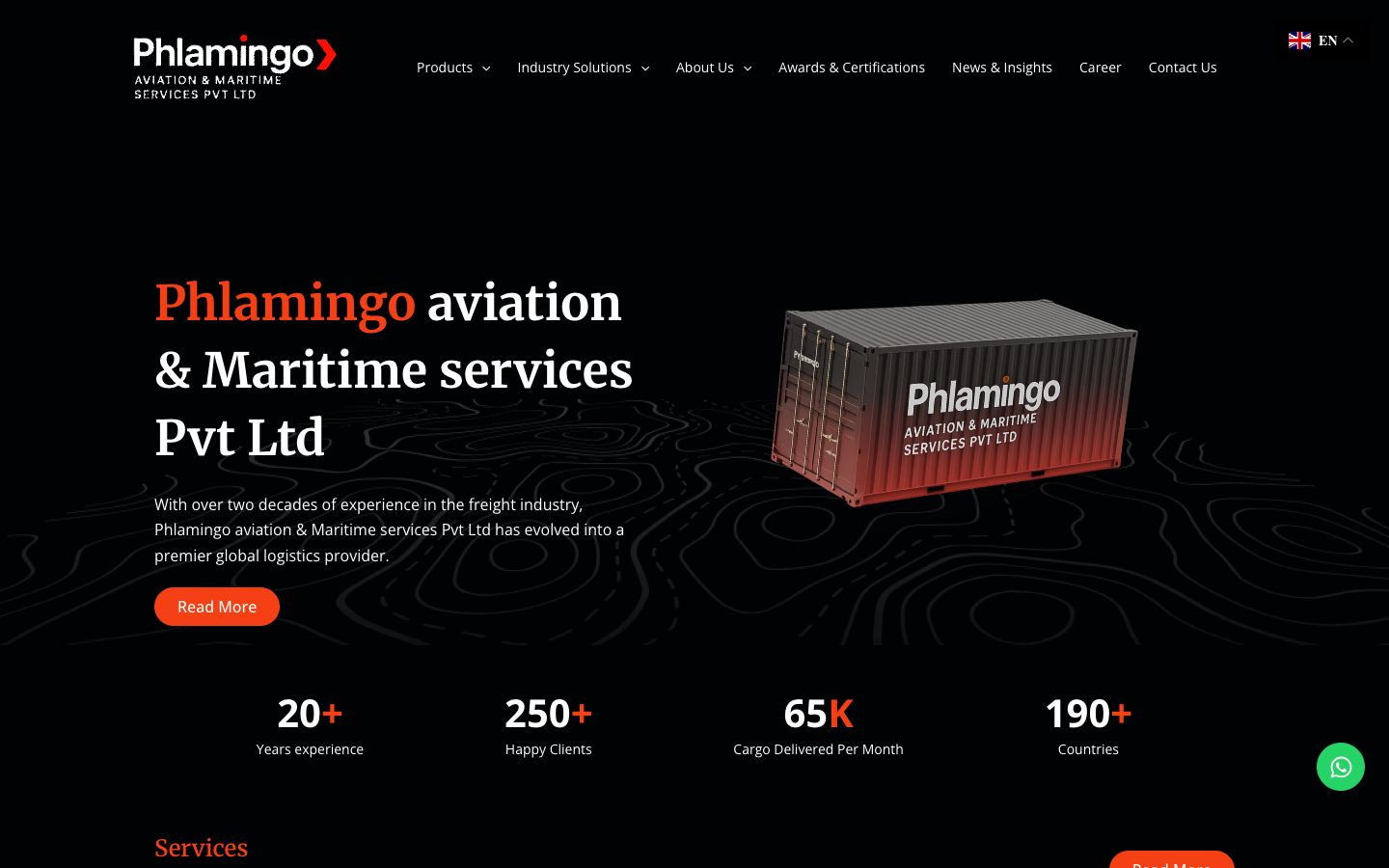Flamingo Aviation hero screenshot