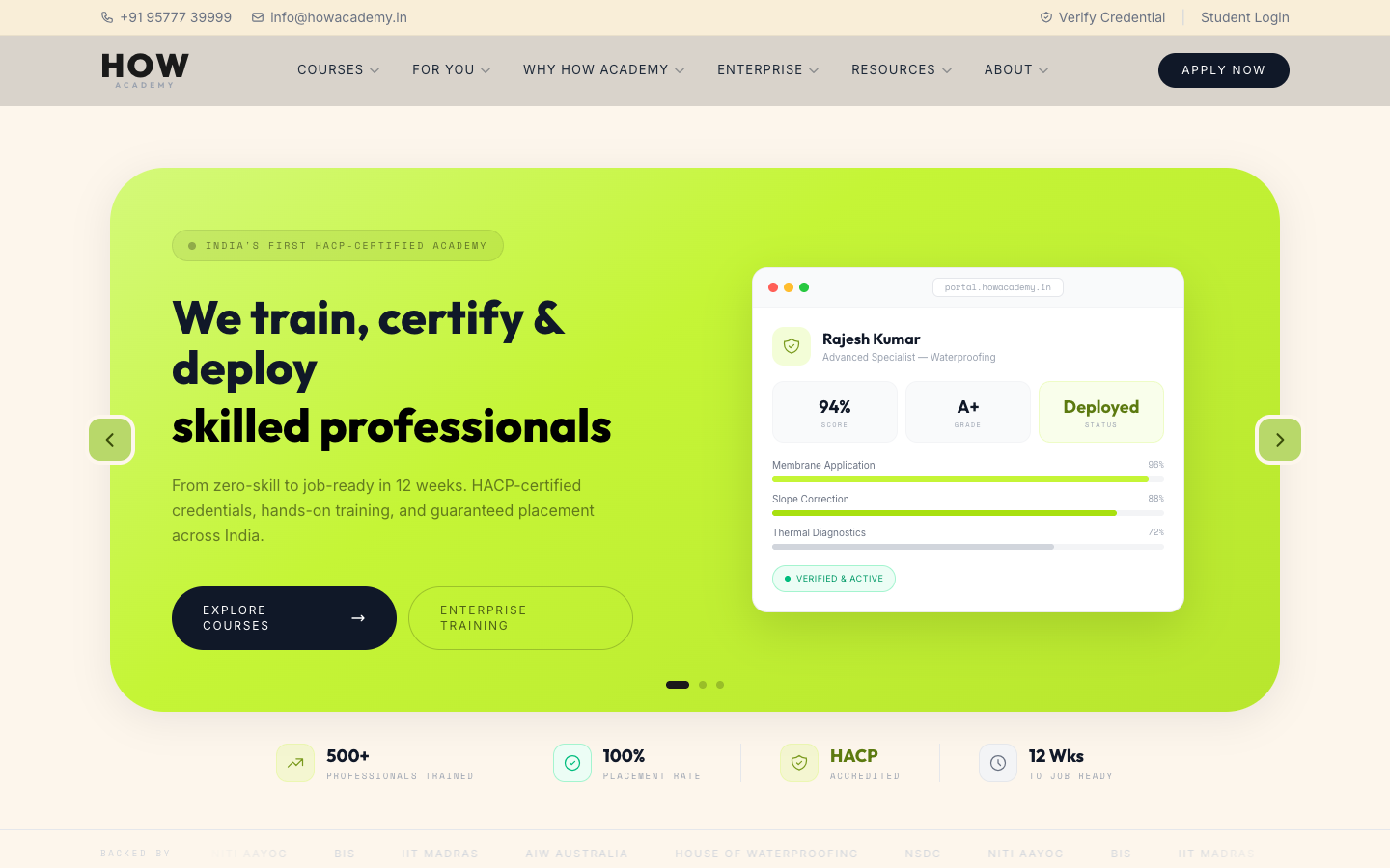 HOW Academy hero screenshot