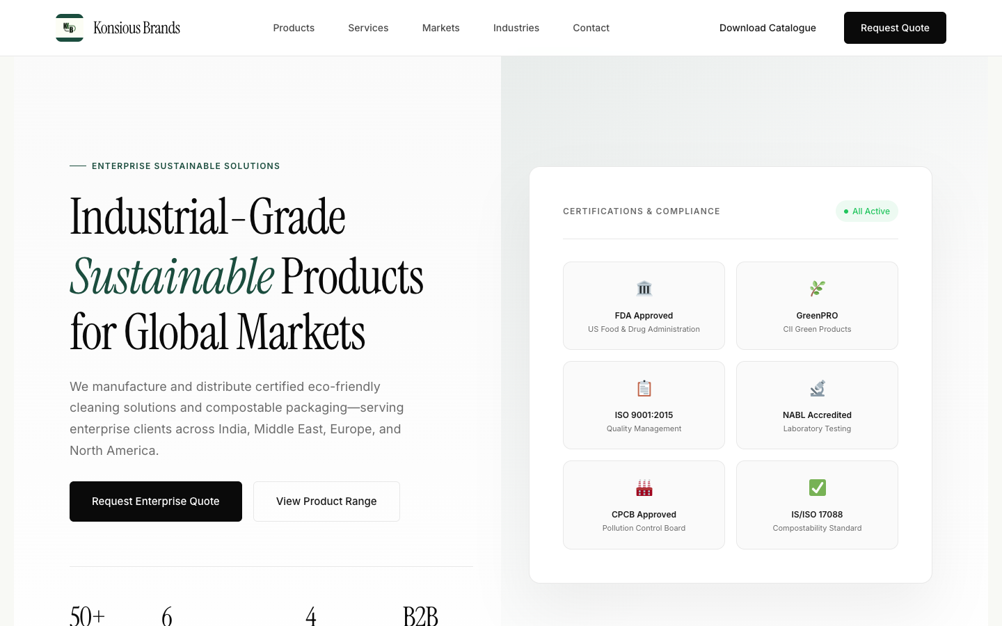 Konsious Brands hero screenshot